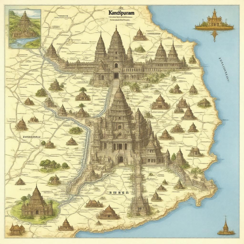 AI-created image of Kanchipuram district