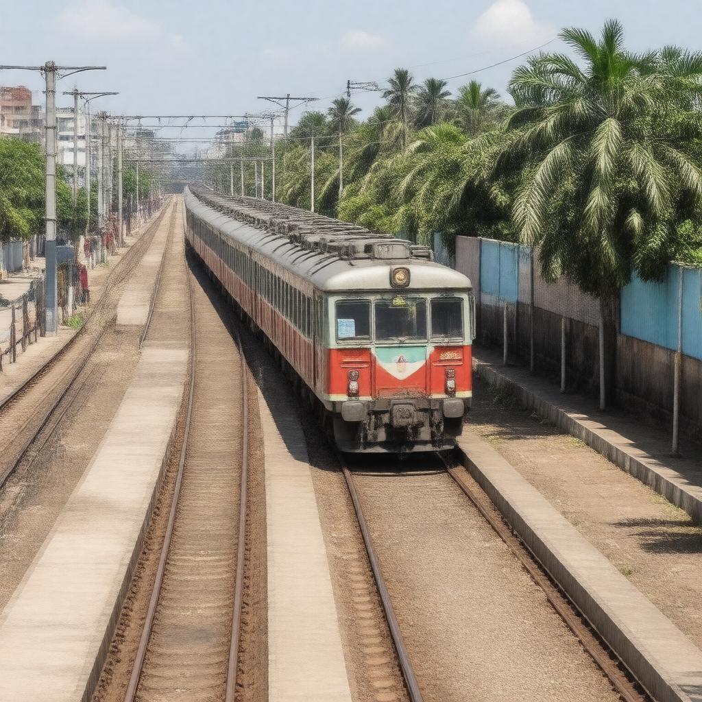 AI-created image of Kanchipuram railway station