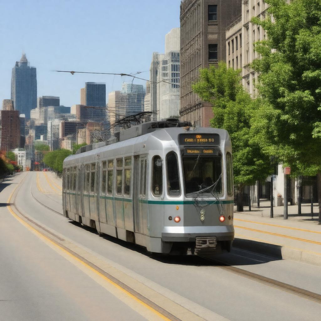 AI-created image of Kansas City Streetcar