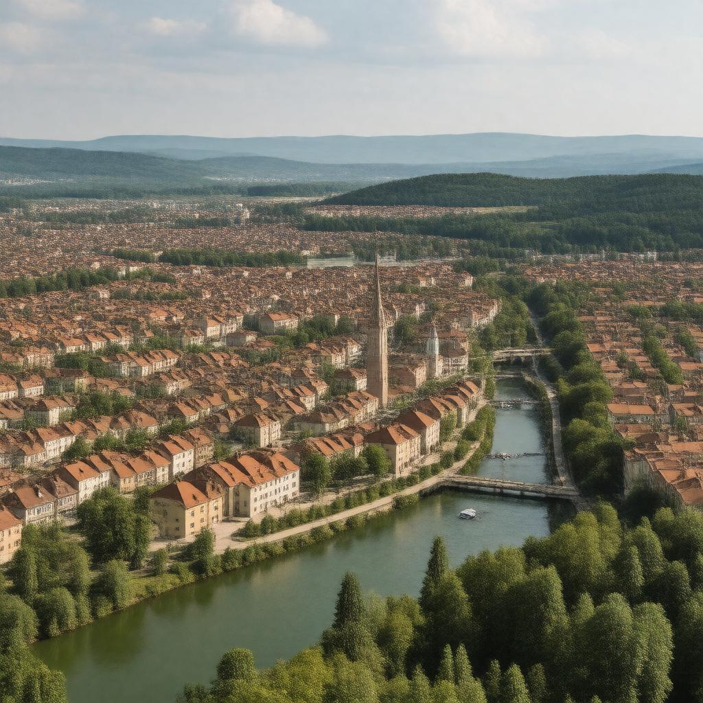 AI-created image of Kaposvár, Hungary
