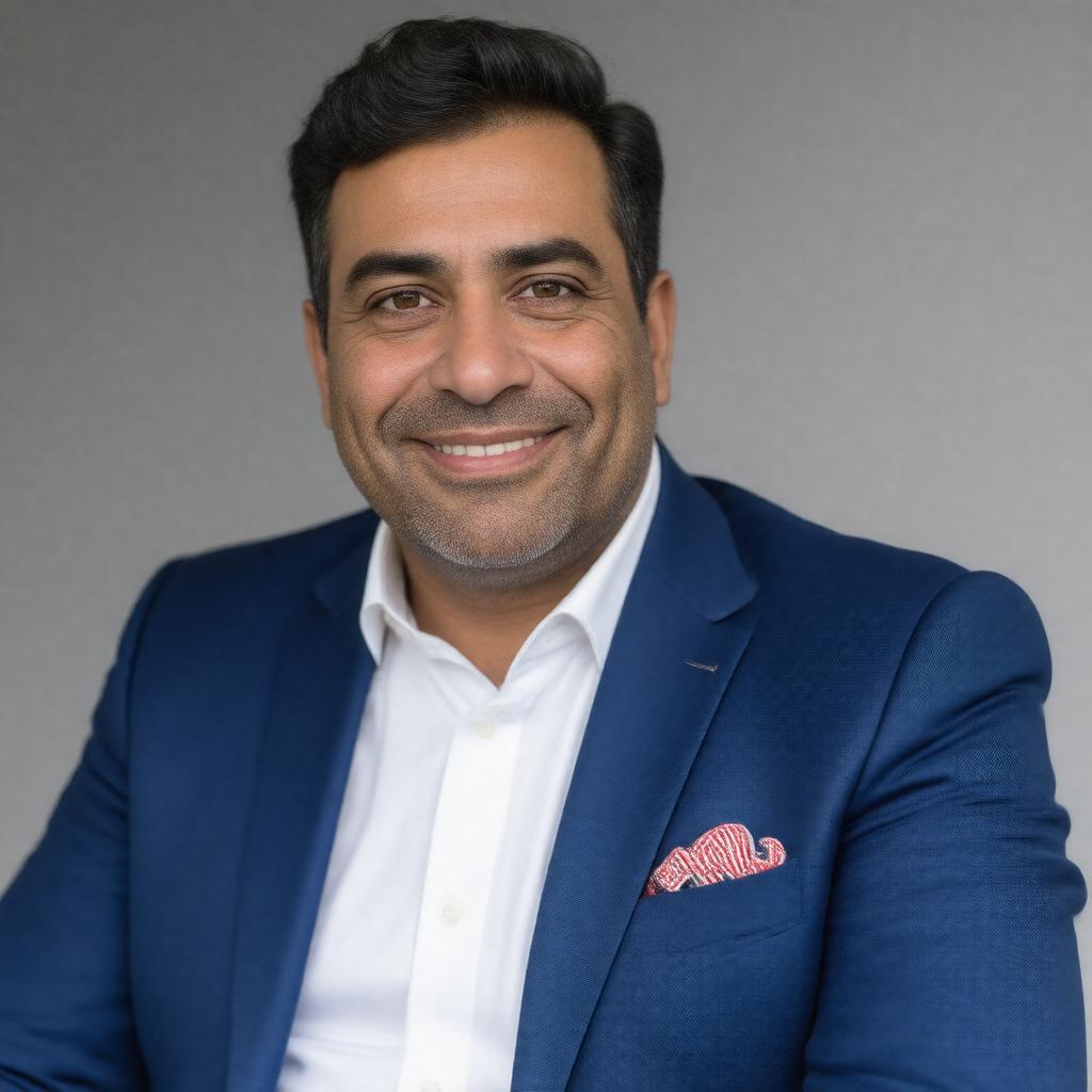 AI-created image of Karan Bilimoria