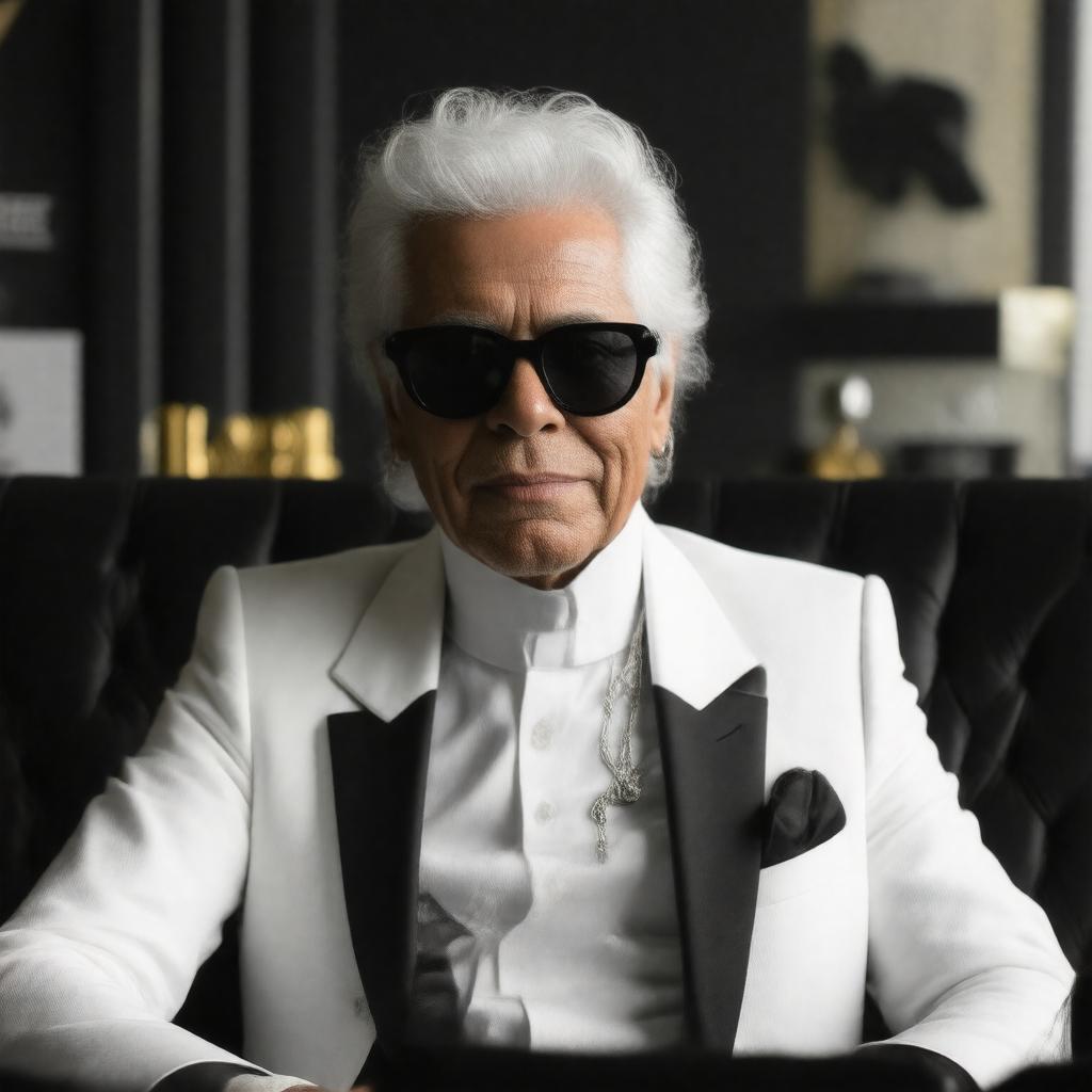 AI-created image of Karl Lagerfeld