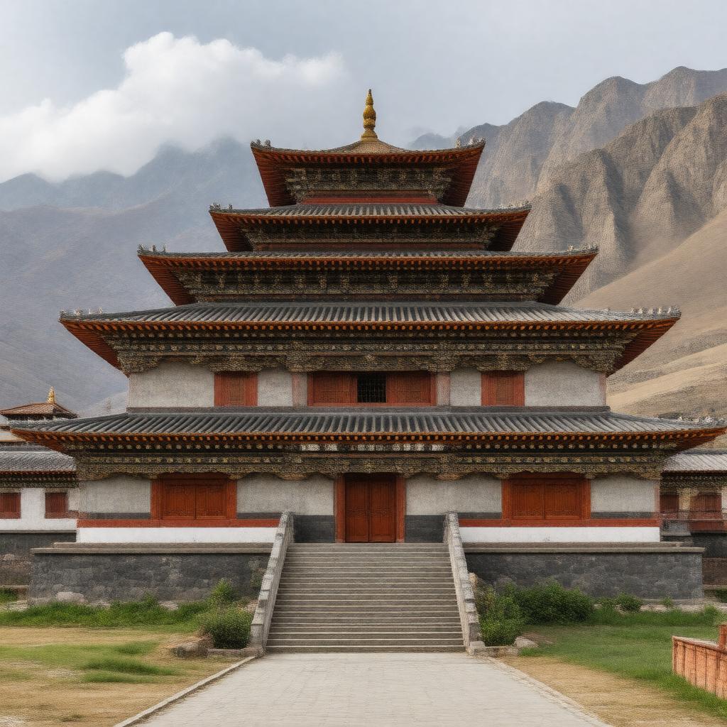Click to view larger image AI-created image of Karma Gon Monastery