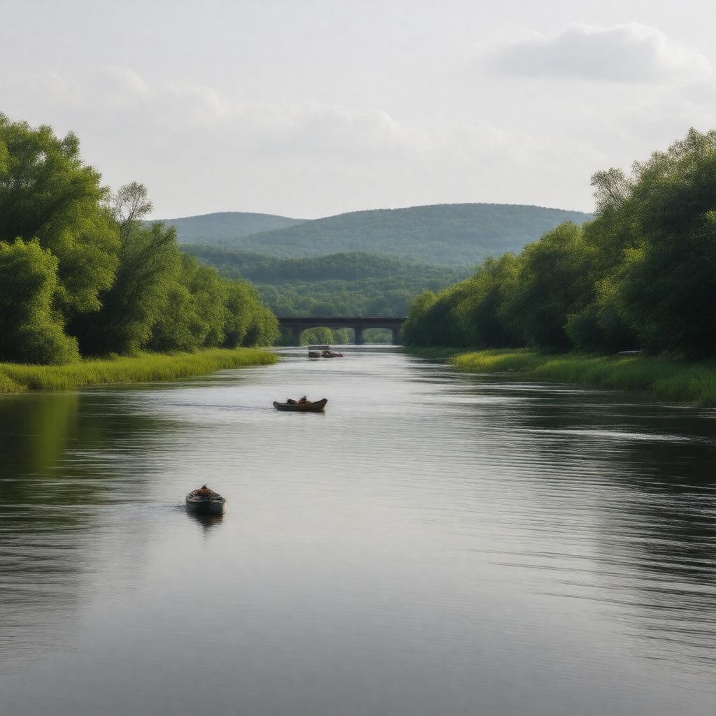 Click to view larger image AI-created image of Kaskaskia River