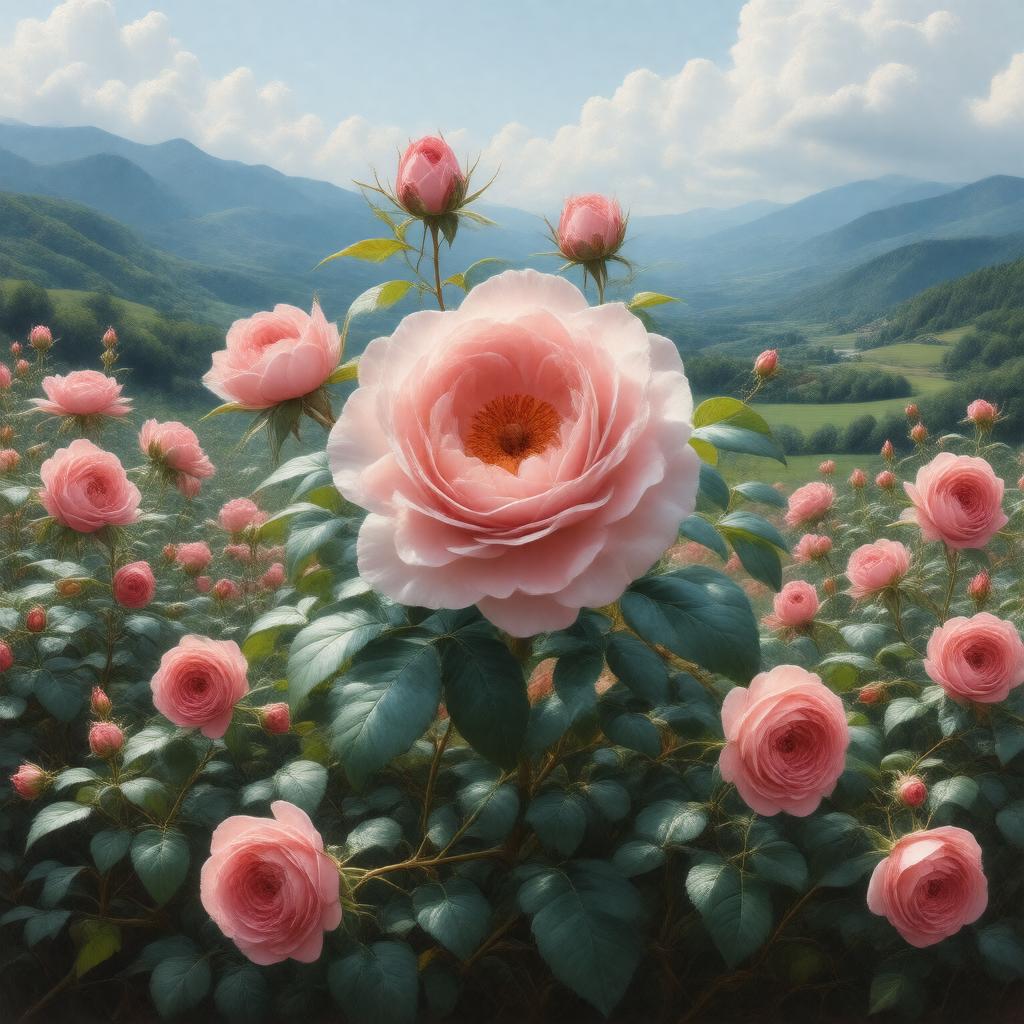 AI-created image of Kazanlik rose