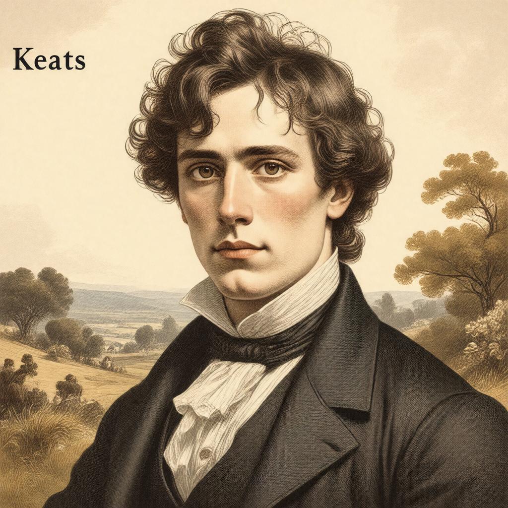 AI-created image of Keats (biography by Robert Gittings)
