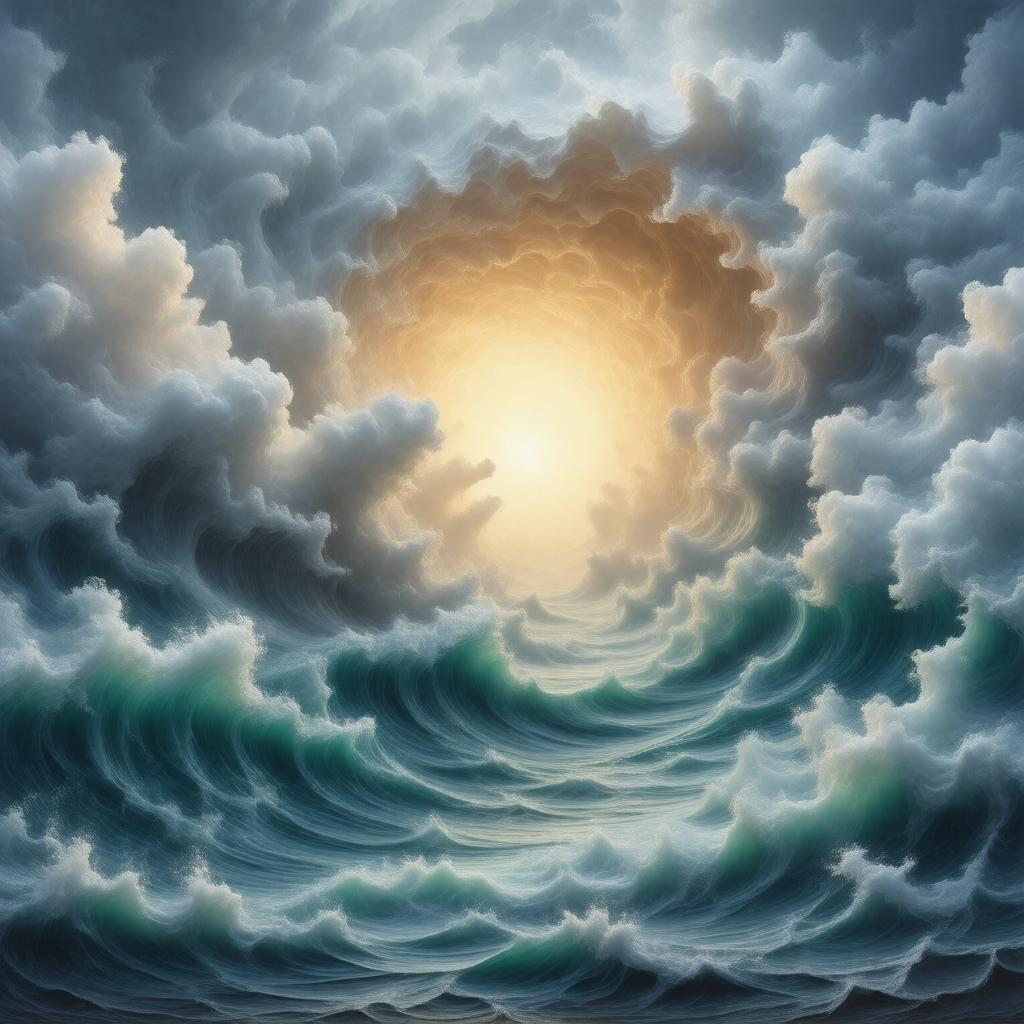 AI-created image of Kelvin–Helmholtz instability