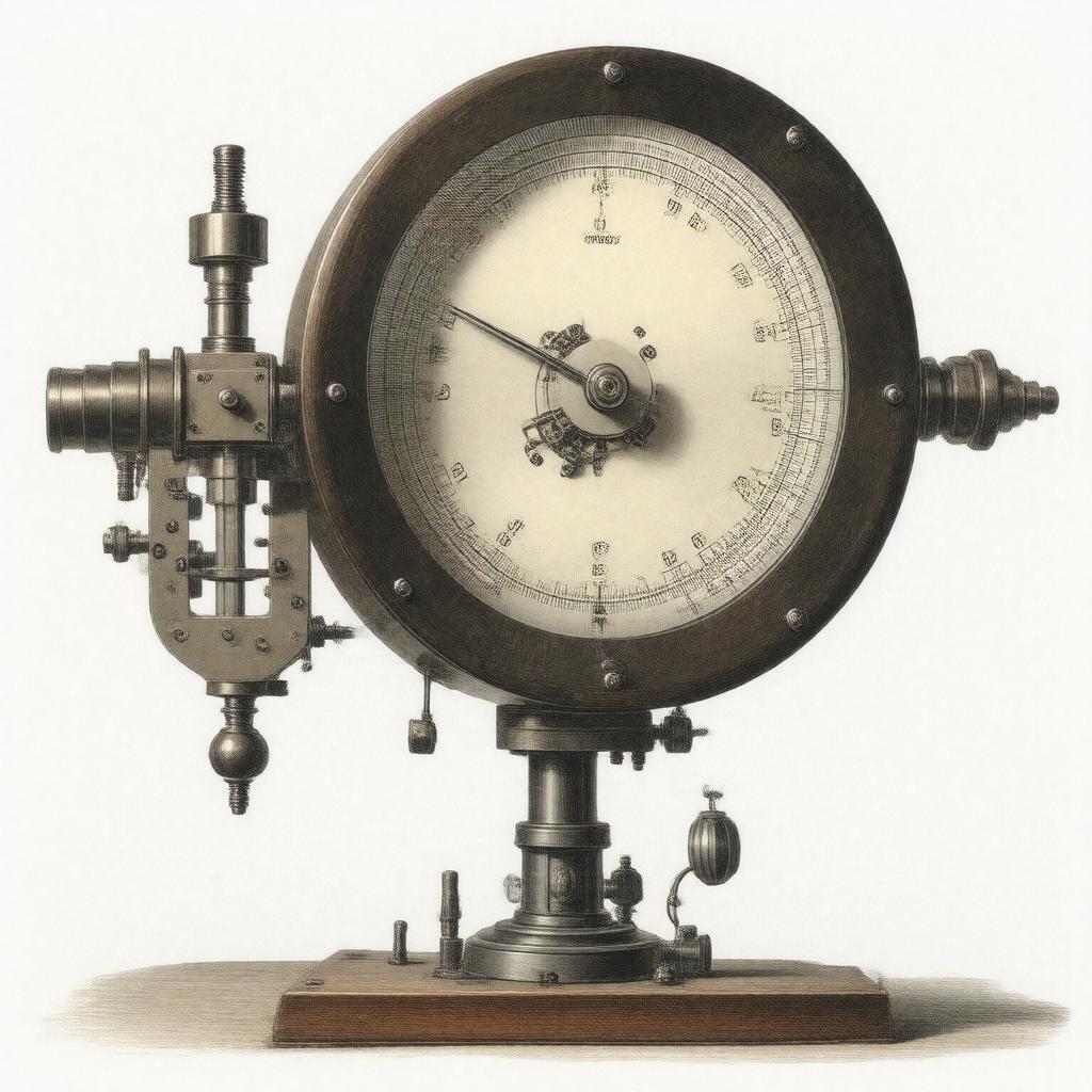 Click to view larger image AI-created image of Kelvin's absolute electrometer