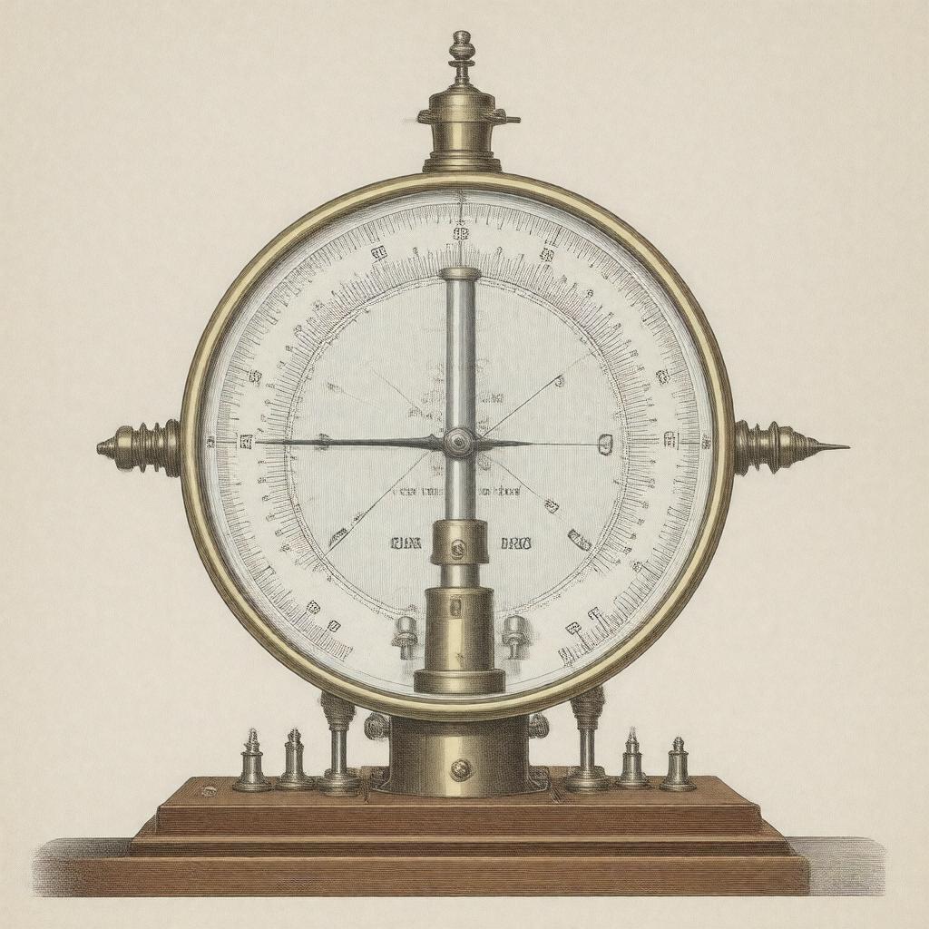 Click to view larger image AI-created image of Kelvin's electrostatic voltmeter