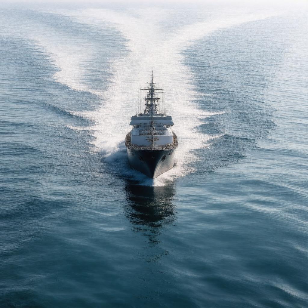 Click to view larger image AI-created image of Kelvin's ship wave pattern