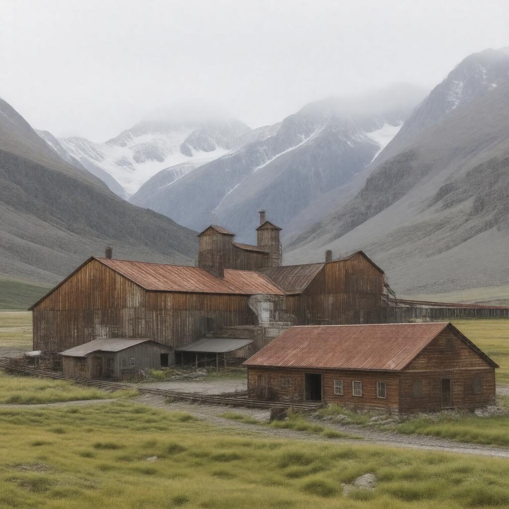 AI-created image of Kennecott Mines National Historic Landmark