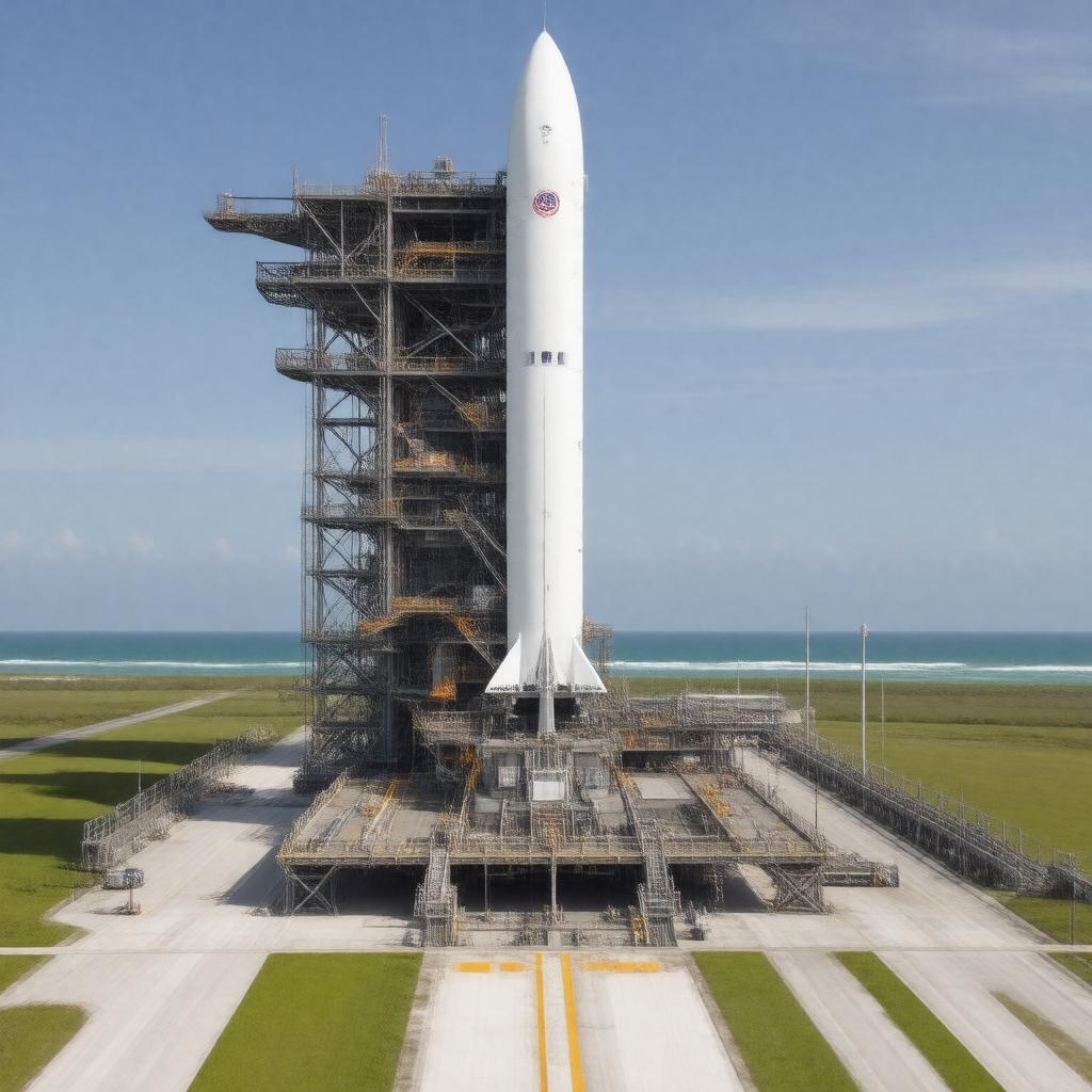 AI-created image of Kennedy Space Center LC-39A