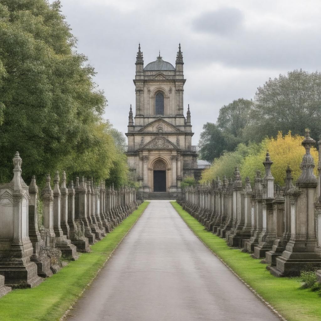 AI-created image of Kensal Green Cemetery