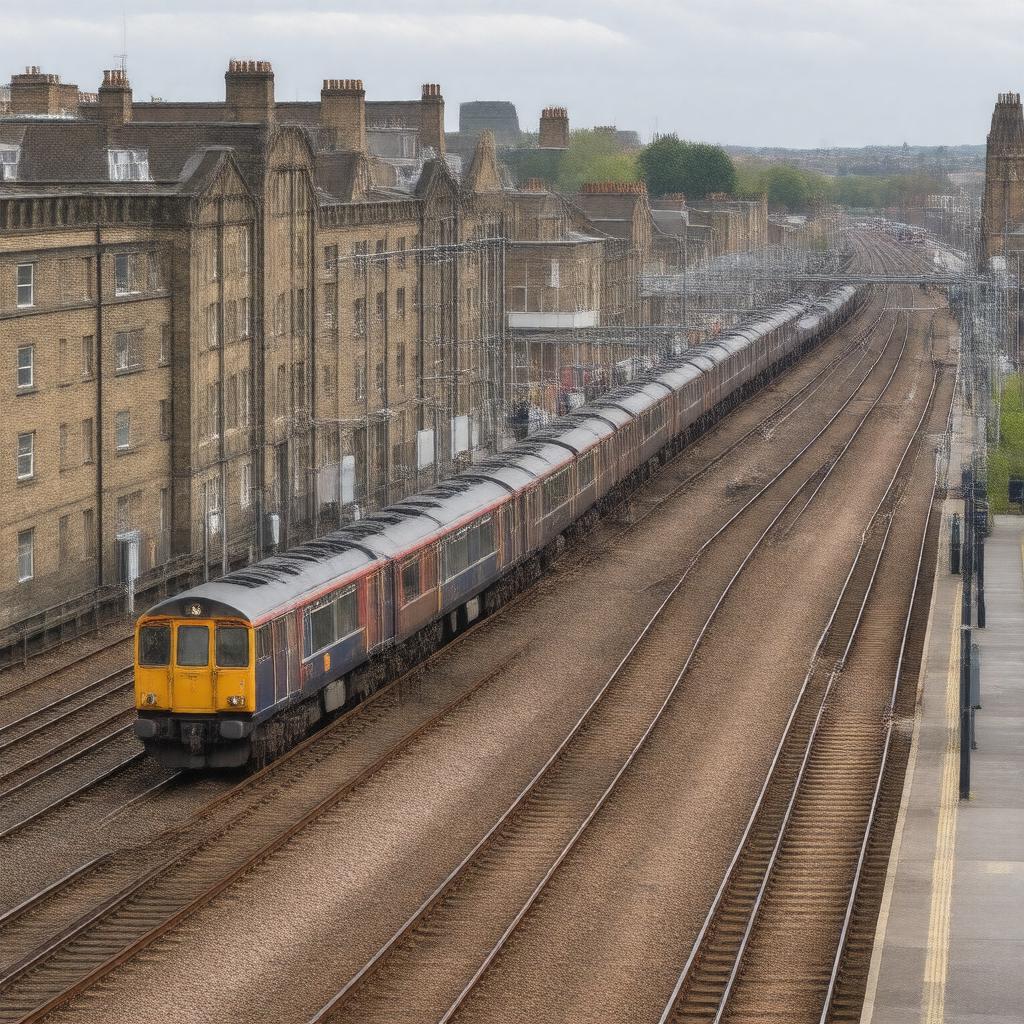 AI-created image of Kensington Olympia Sidings