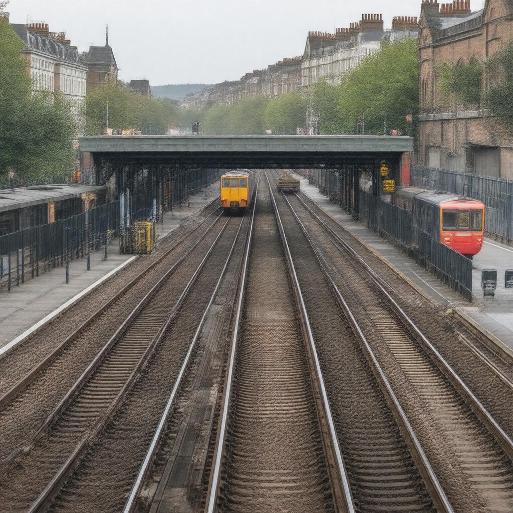 AI-created image of Kensington (Olympia) Sidings