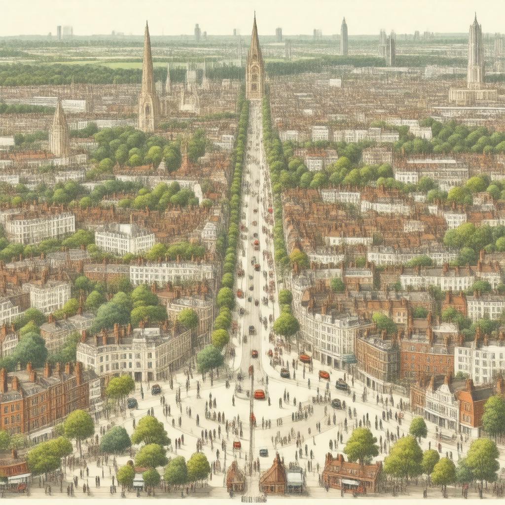 AI-created image of Kentish Town, London, England