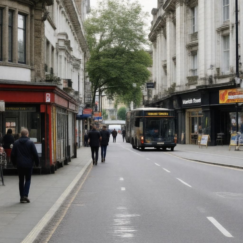 AI-created image of Kentish Town Road