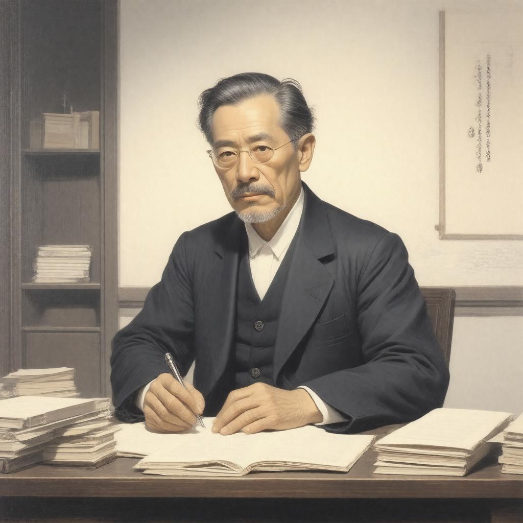 AI-created image of Kenzaburō Ōe