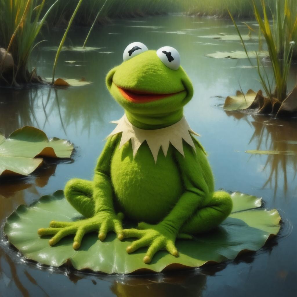 AI-created image of Kermit the Frog