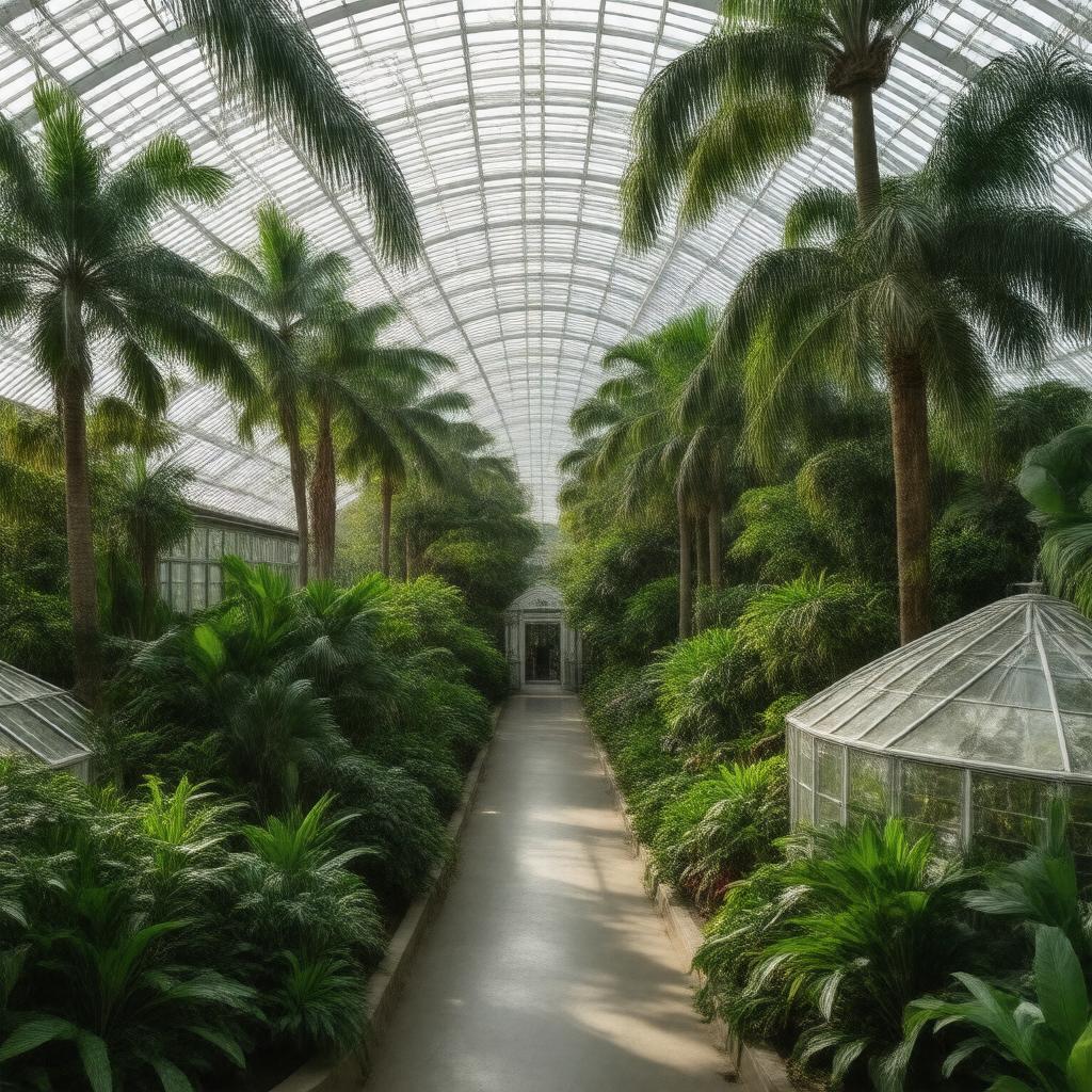 AI-created image of Kew Gardens glasshouse collection