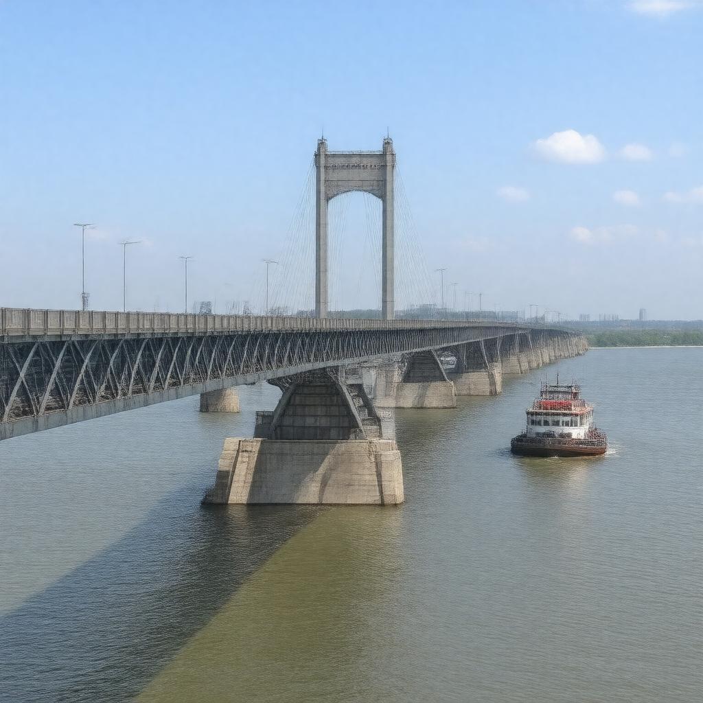 AI-created image of Khabarovsk Bridge