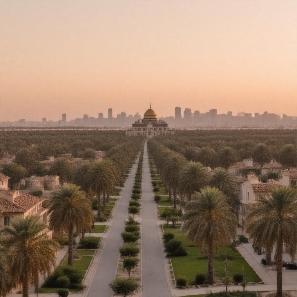 AI-created image of Khalifa City, Abu Dhabi, United Arab Emirates