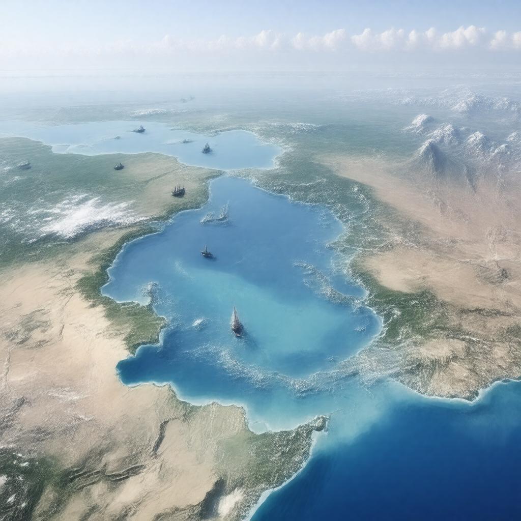 AI-created image of Khazar Sea