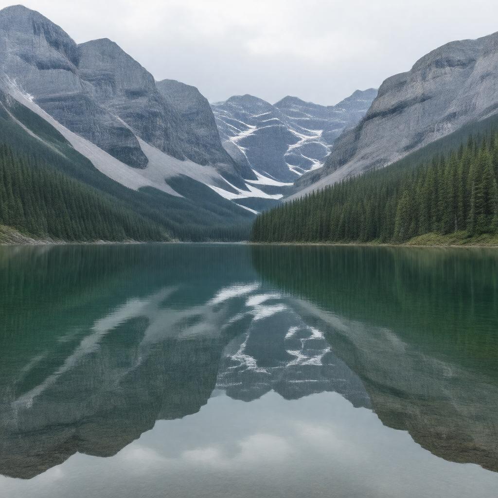 AI-created image of Kicking Horse Lake