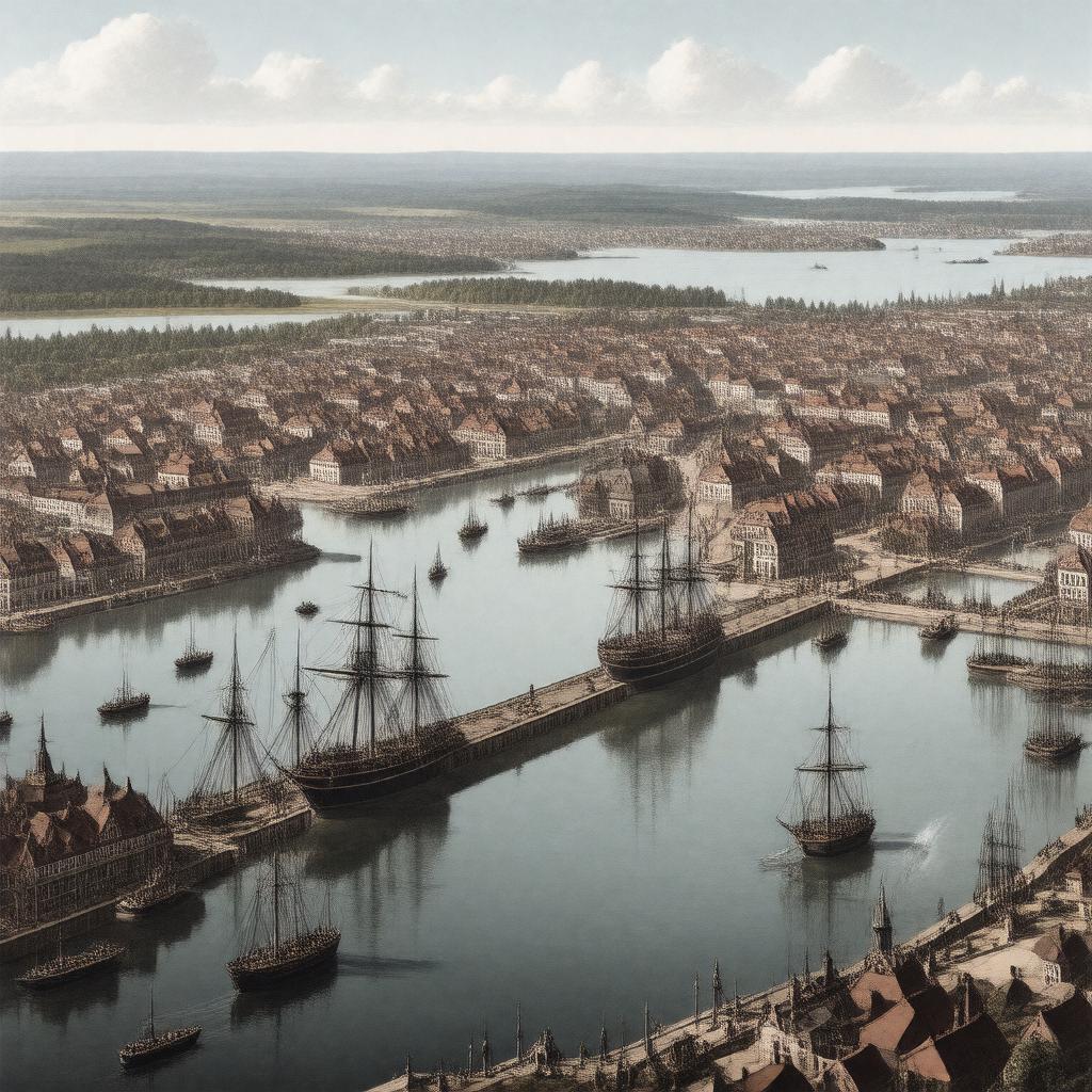 AI-created image of Kiel, German Empire