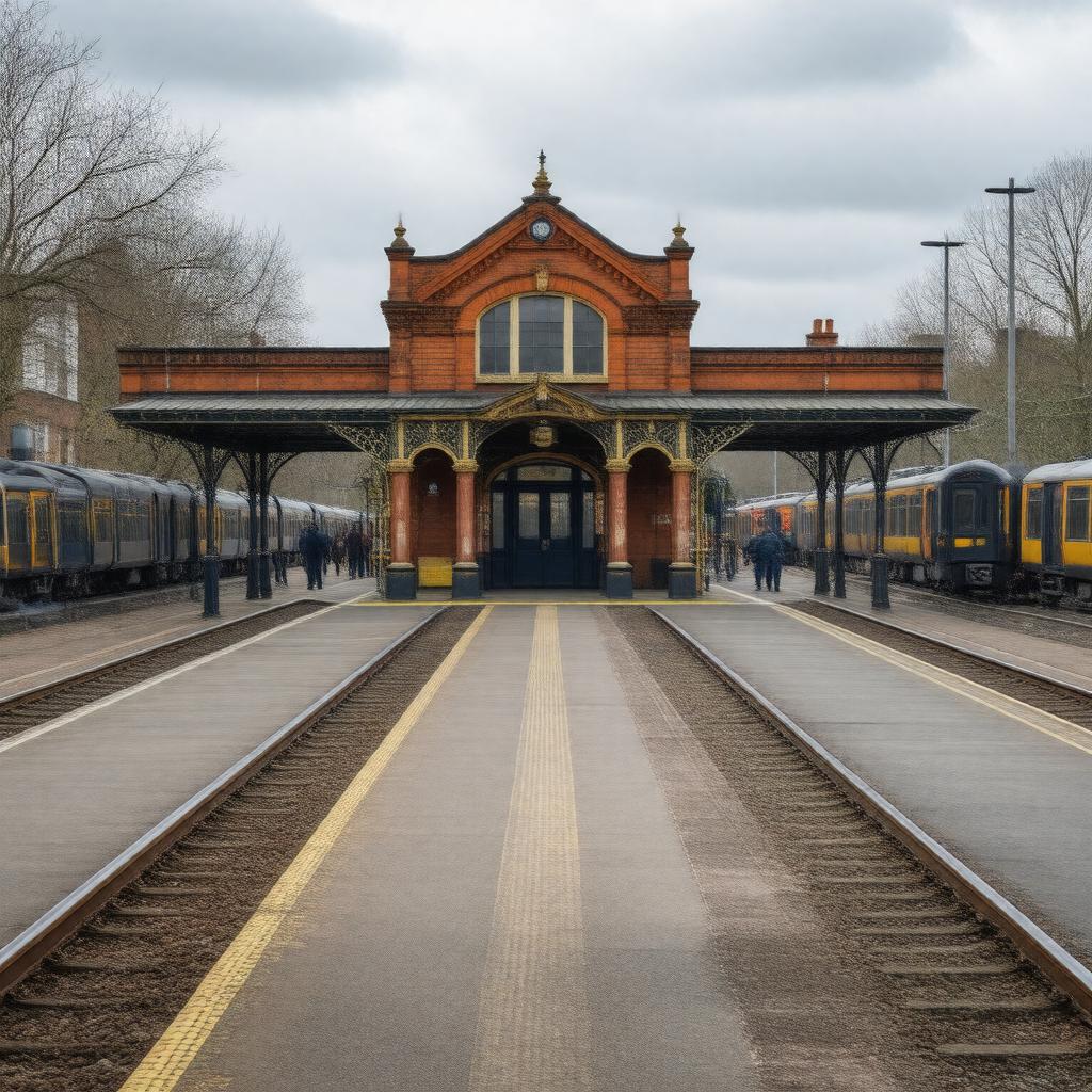 AI-created image of Kilburn High Road railway station