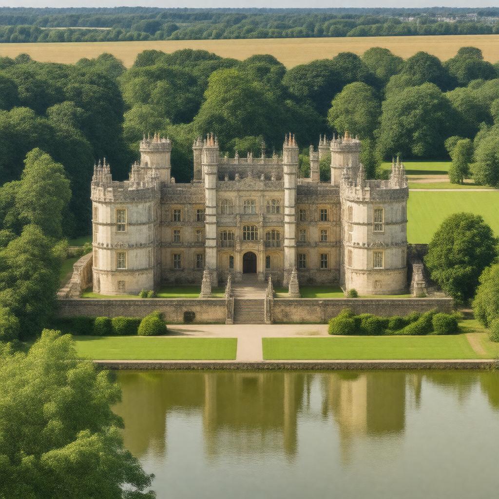 AI-created image of Kimbolton Castle, England