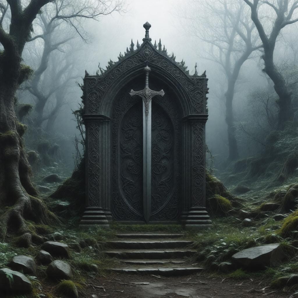 AI-created image of King Arthur's Tomb