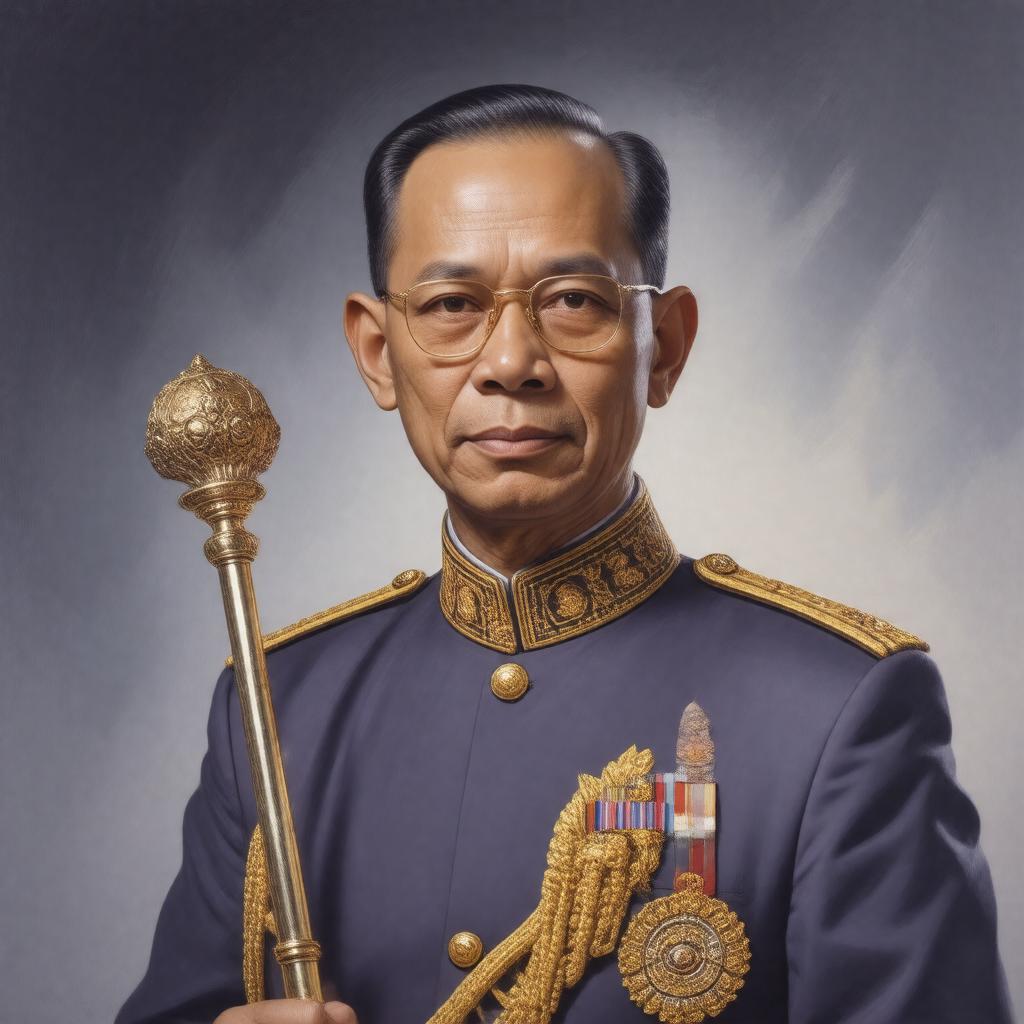AI-created image of King Bhumibol Adulyadej