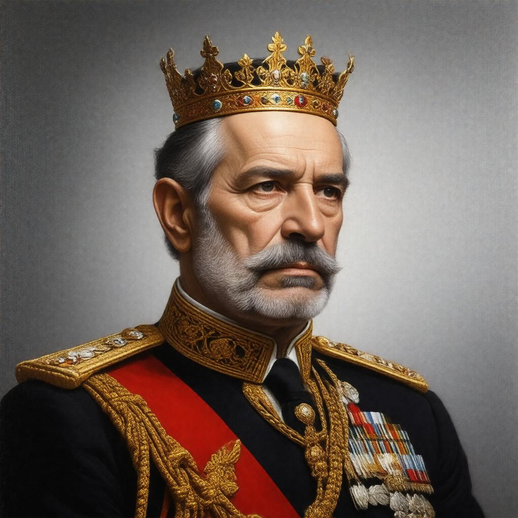 Click to view larger image AI-created image of King Constantine II of Greece