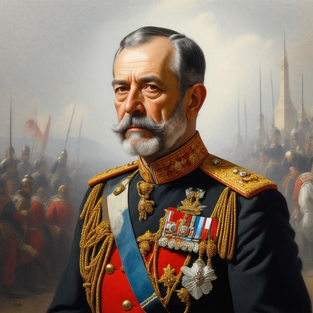 Click to view larger image AI-created image of King Constantine I of Greece