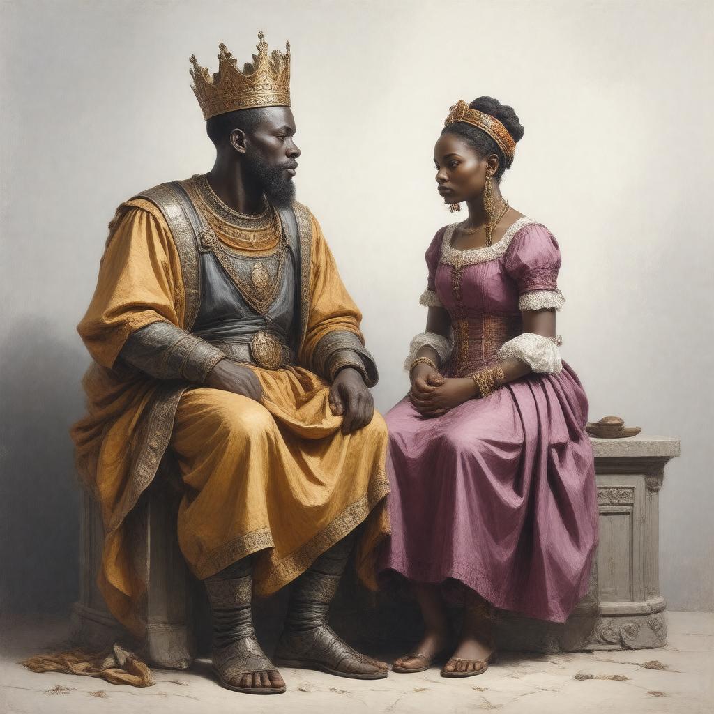 AI-created image of King Cophetua