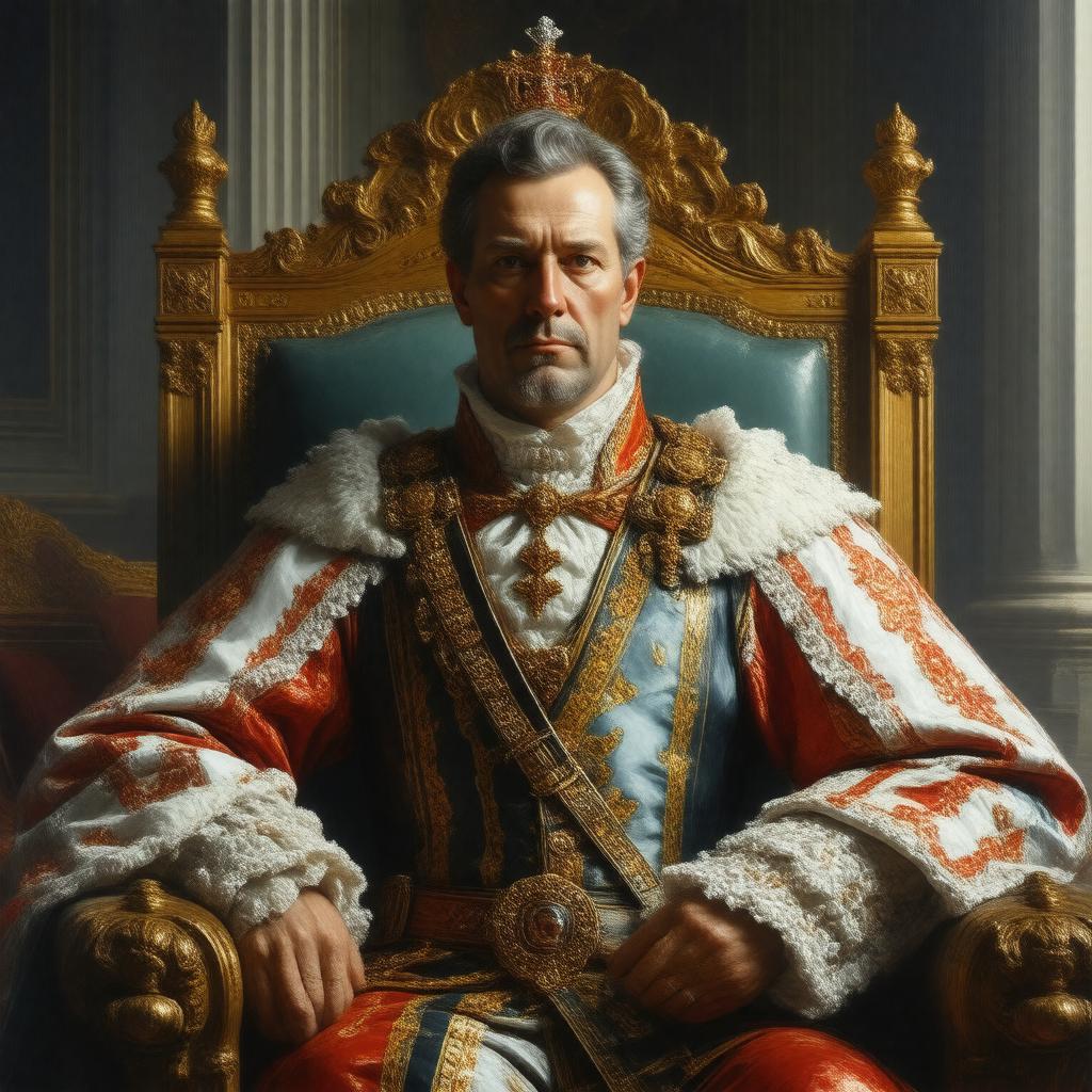 AI-created image of King Frederick I of Sweden