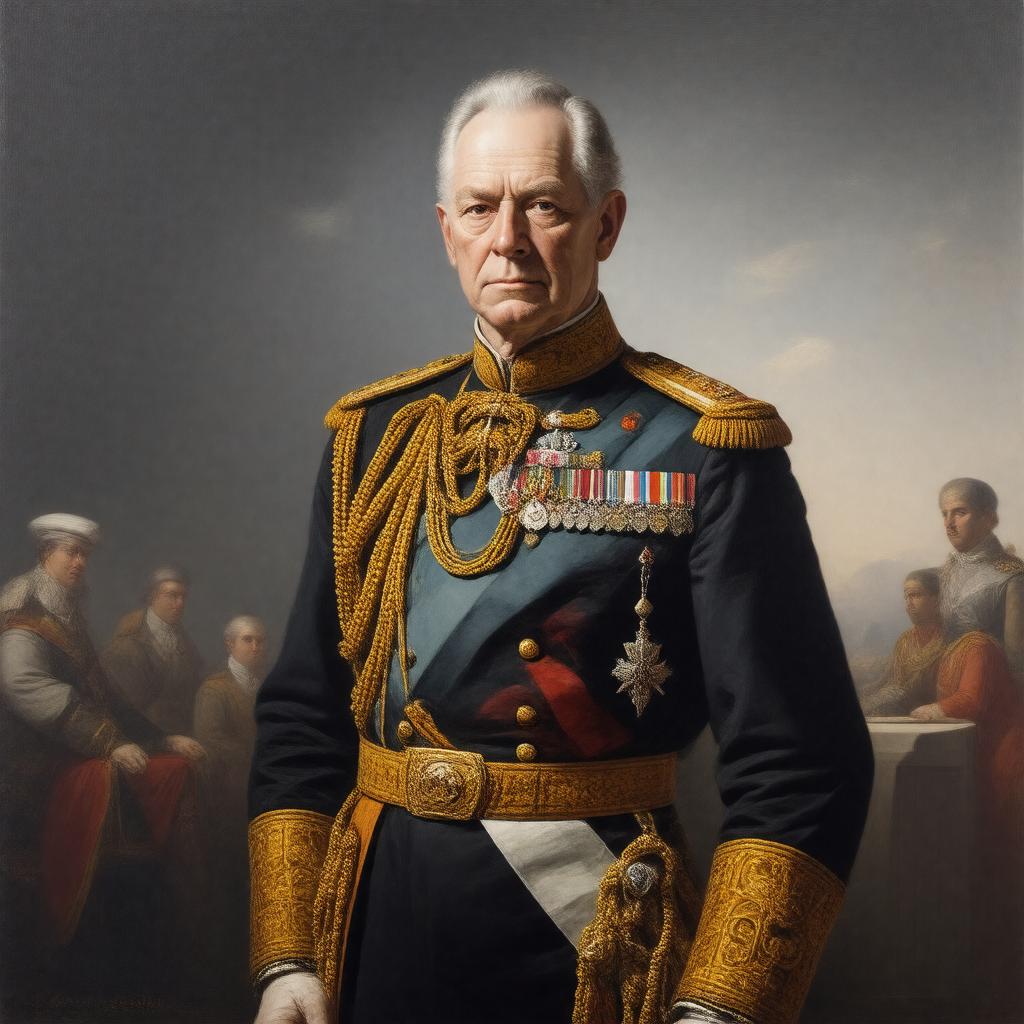 AI-created image of King George II of Greece