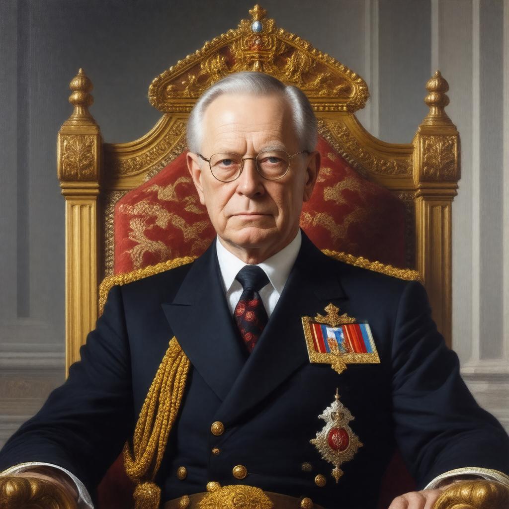 AI-created image of King Gustaf VI Adolf