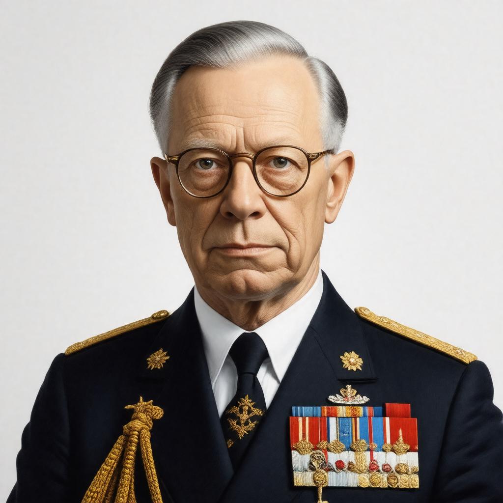 Click to view larger image AI-created image of King Gustaf VI Adolf of Sweden