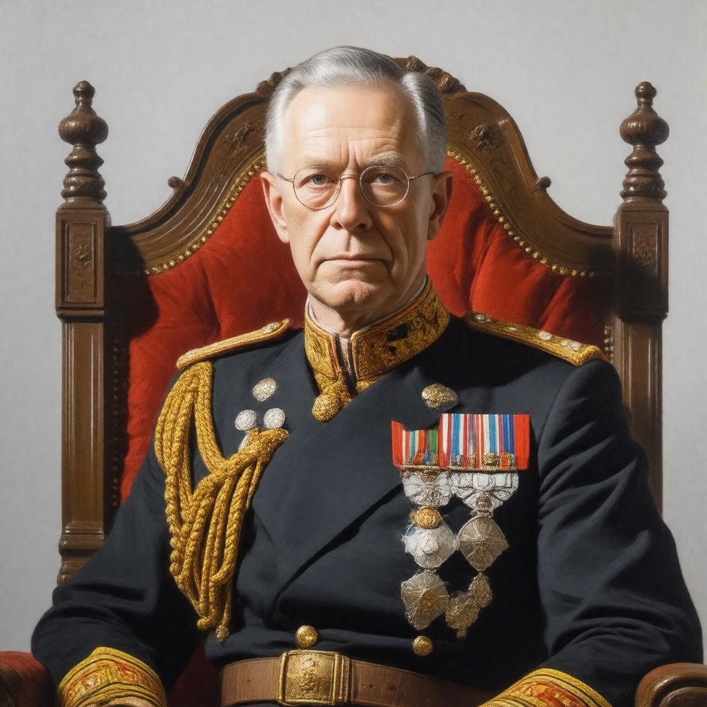 AI-created image of King Gustaf V of Sweden