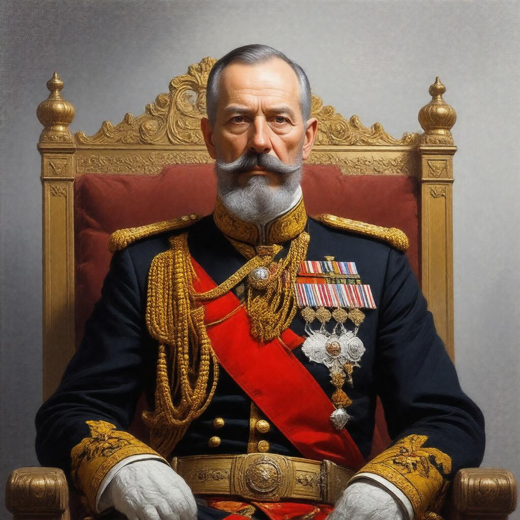 Click to view larger image AI-created image of King Nicholas I of Montenegro