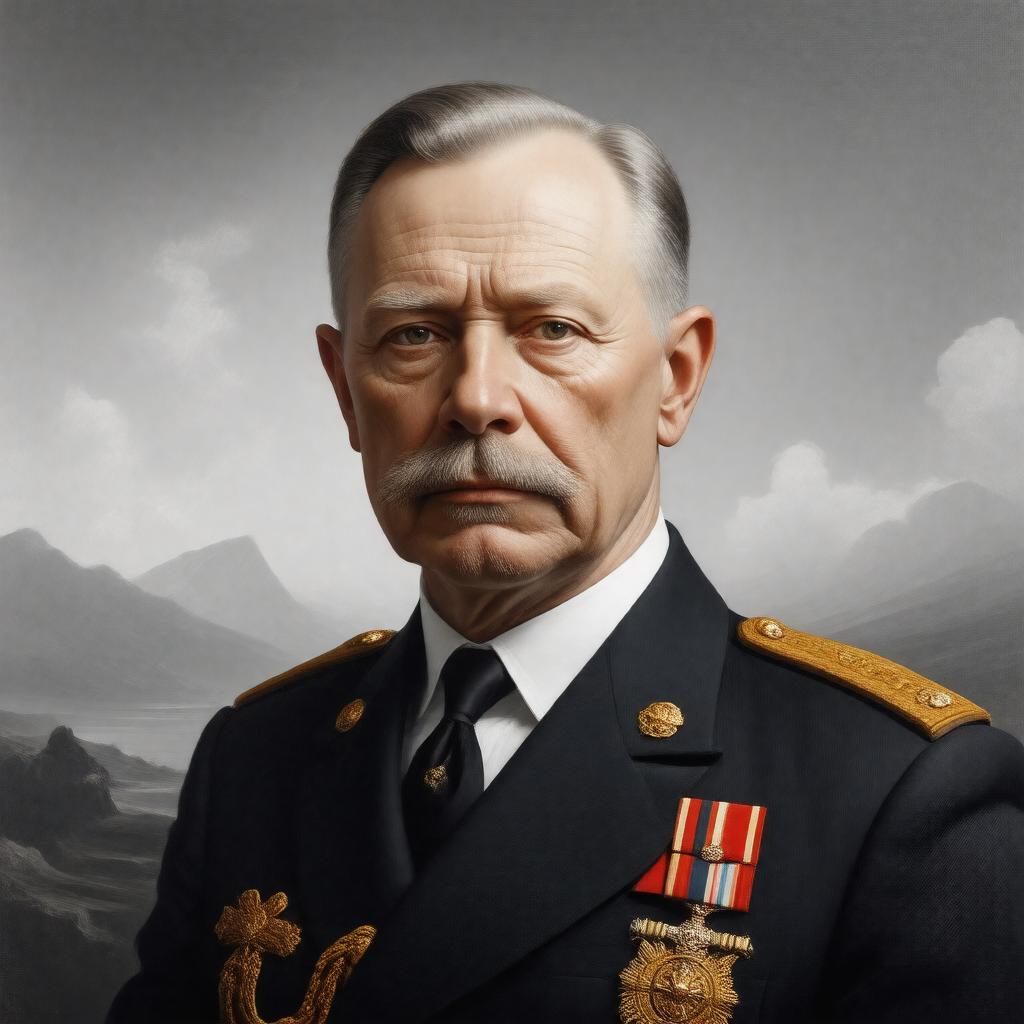 AI-created image of King Olav V of Norway