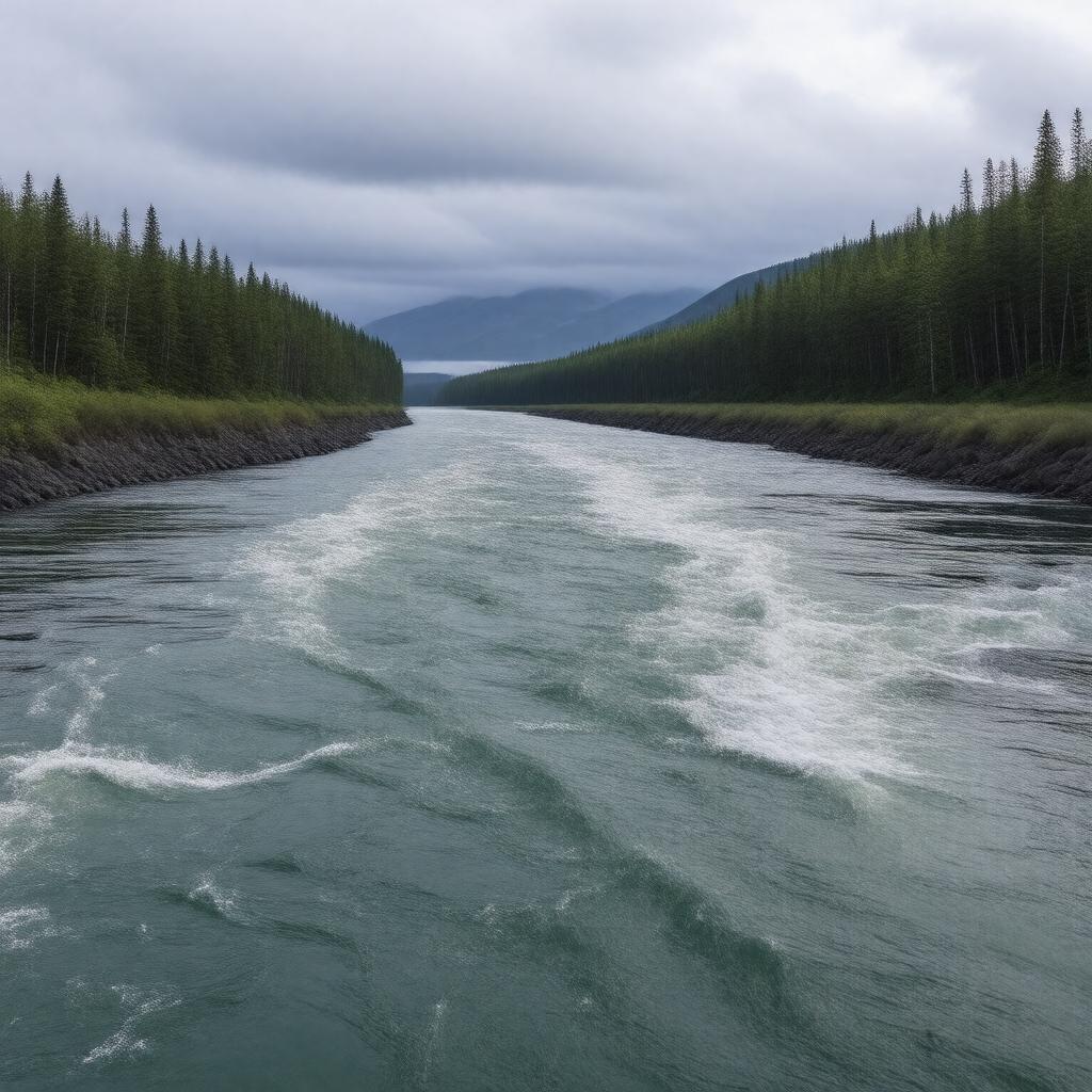 AI-created image of King Salmon River