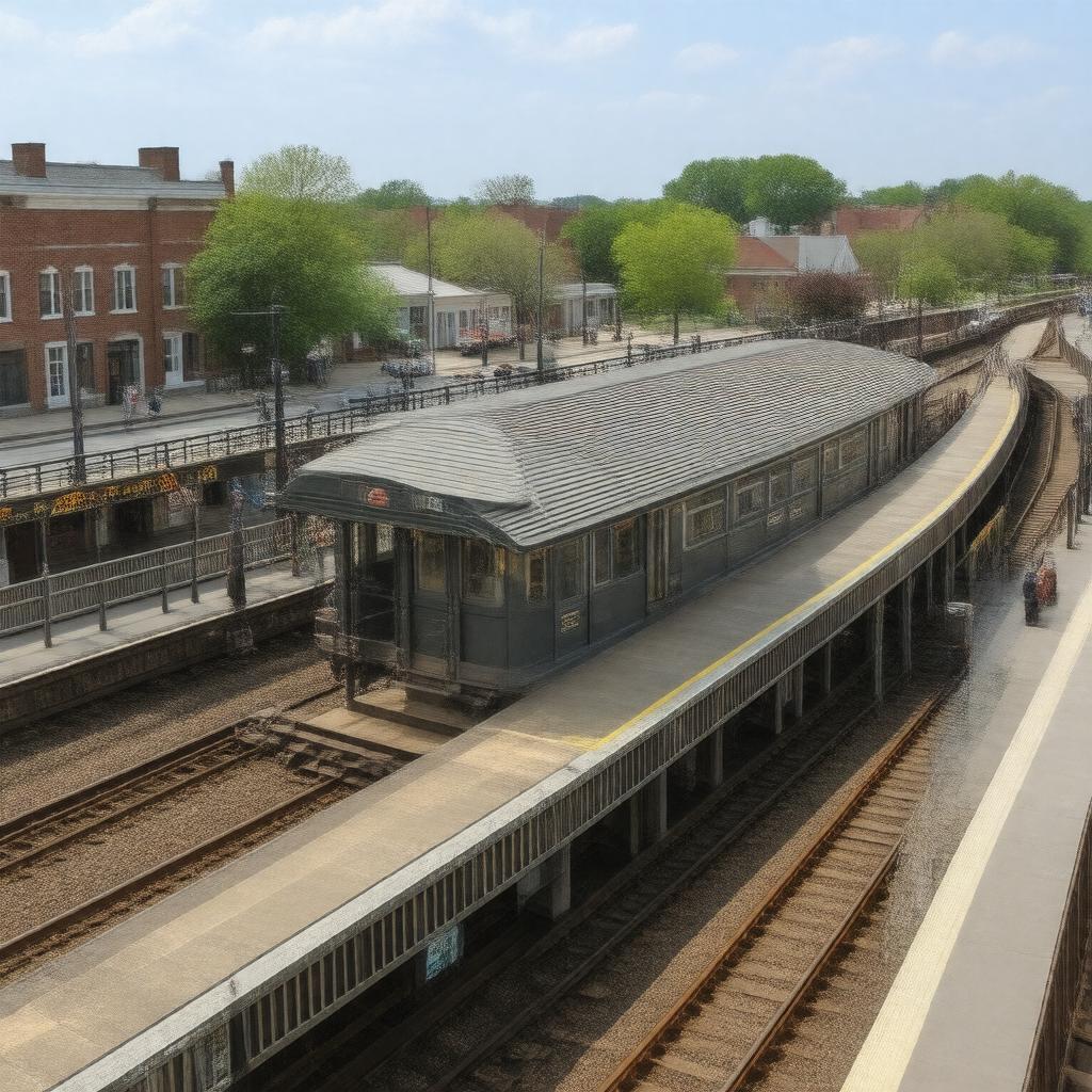 AI-created image of King Street–Old Town Metro Station