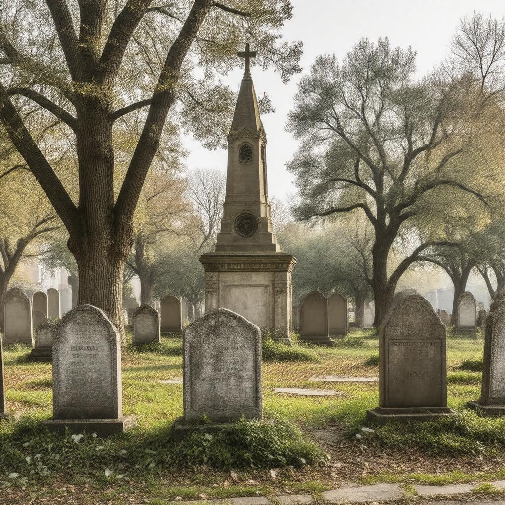 AI-created image of King's Chapel Burying Ground