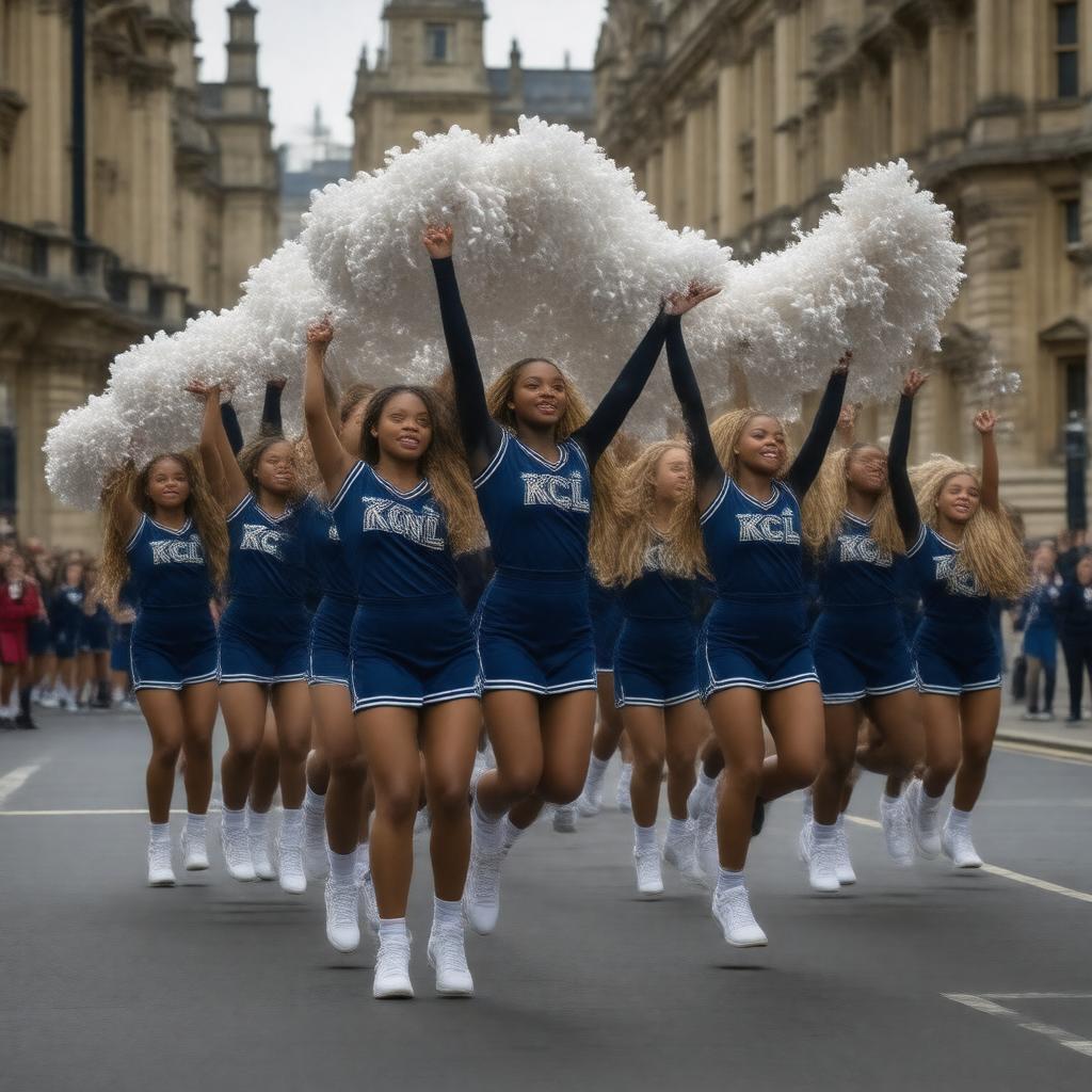 Click to view larger image AI-created image of King's College London Cheerleading Club