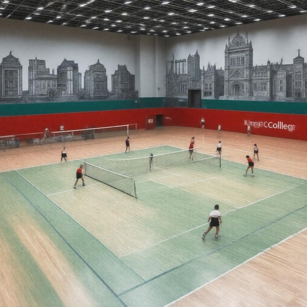 Click to view larger image AI-created image of King's College London Squash Club
