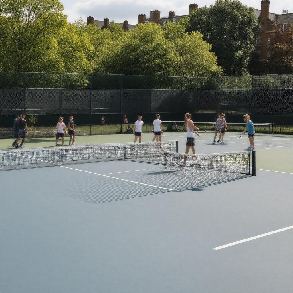 Click to view larger image AI-created image of King's College London Tennis Club