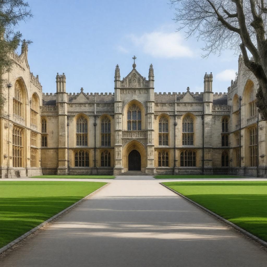 AI-created image of King's College School, Cambridge